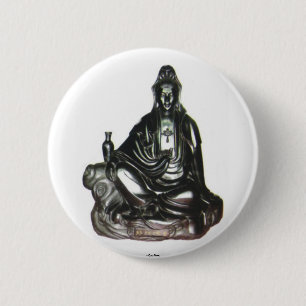 Badge Rond 5 Cm Bouton Guan Yin