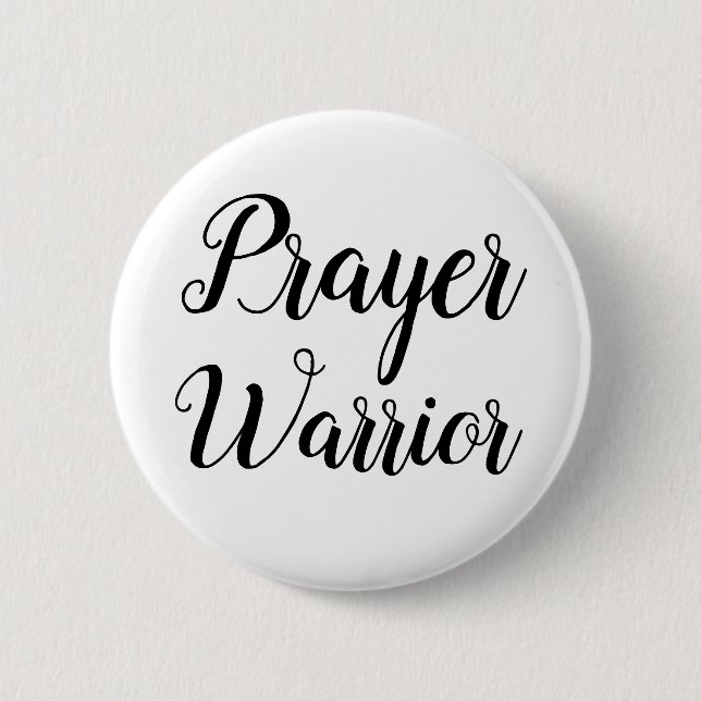 Badge Rond 5 Cm Bouton Guerrier de prière (Devant)