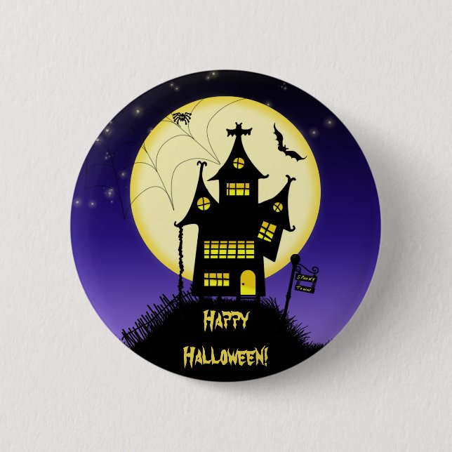 Badge Rond 5 Cm Bouton Halloween éffrayant 1 (Devant)
