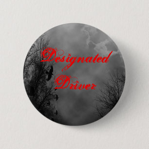 Badge Rond 5 Cm Bouton Halloween personnalisé du pilote désigné