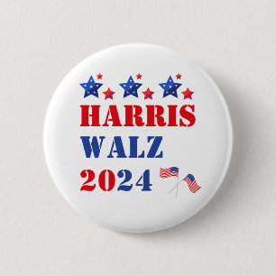 BADGE ROND 5 CM BOUTON HARRIS WALZ 2024