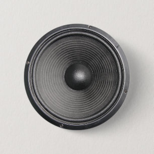 Badge Rond 5 Cm Bouton Haut-parleur