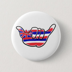 Badge Rond 5 Cm Bouton hawaïen de symbole de drapeau d'état de