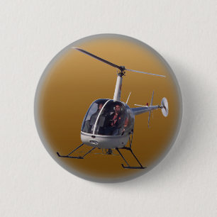 Badge Rond 5 Cm Bouton Hélicoptère / Bouton Hélicoptère Cool Pin