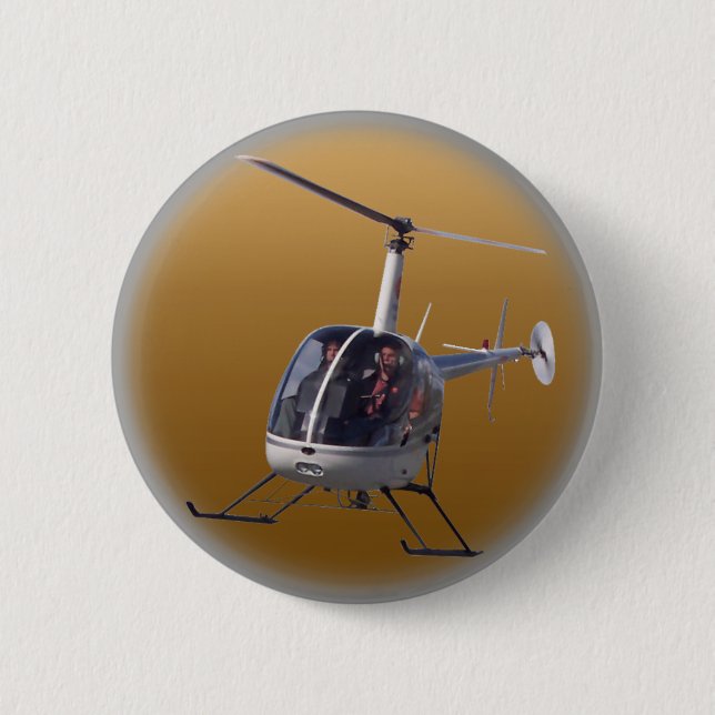 Badge Rond 5 Cm Bouton Hélicoptère / Bouton Hélicoptère Cool Pin (Devant)