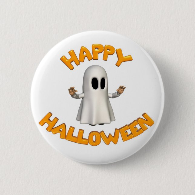 Badge Rond 5 Cm Bouton heureux de Halloween (Devant)