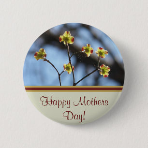 Badge Rond 5 Cm Bouton heureux de jour de mères