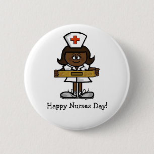 Badge Rond 5 Cm Bouton heureux de jour d'infirmières - infirmièr