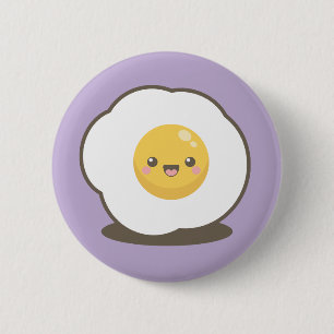 Badge Rond 5 Cm Bouton heureux mignon d'insigne de Pin d'oeuf au