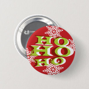 Badge Rond 5 Cm Bouton Ho Ho Christmas