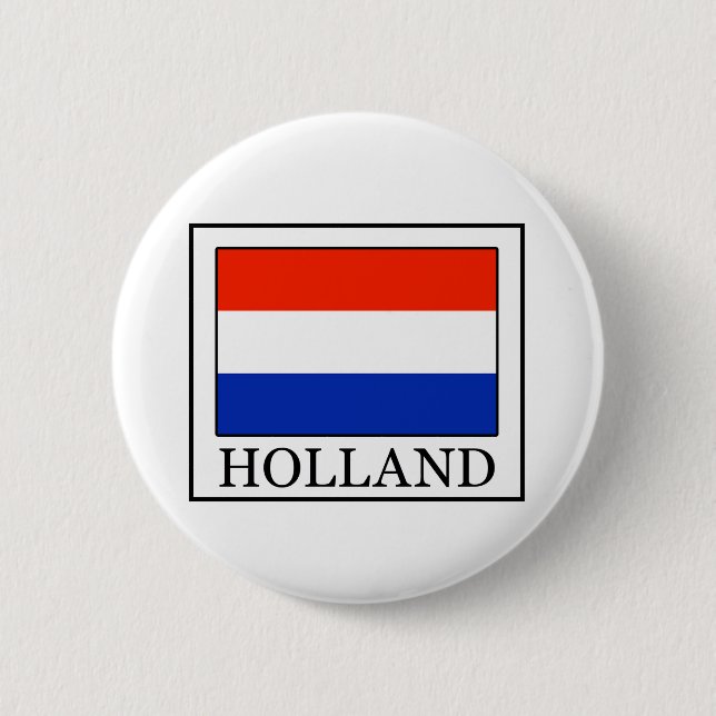 Badge Rond 5 Cm Bouton Hollande (Devant)