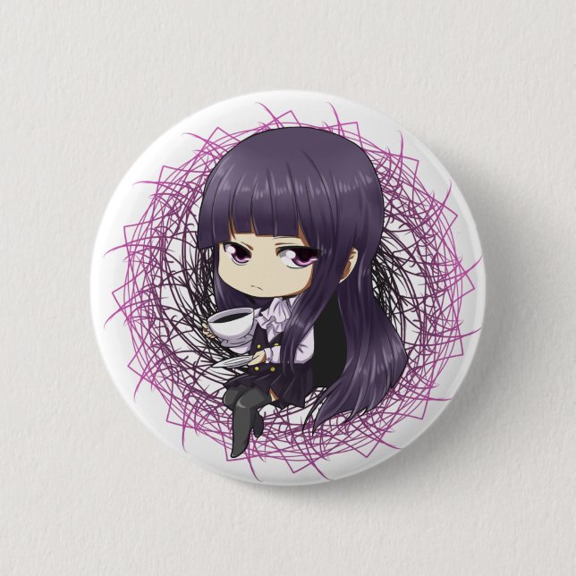 Badge Rond 5 Cm Bouton humain de version de Ririchio (Devant)