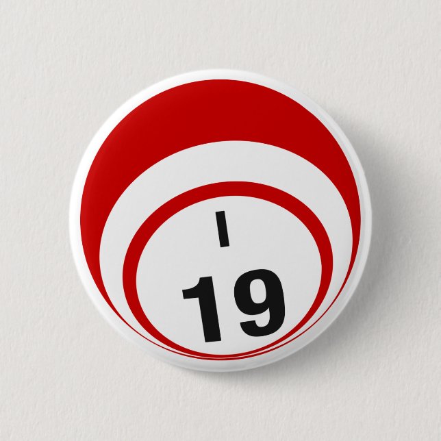 Badge Rond 5 Cm Bouton I19 Bingo Ball (Devant)