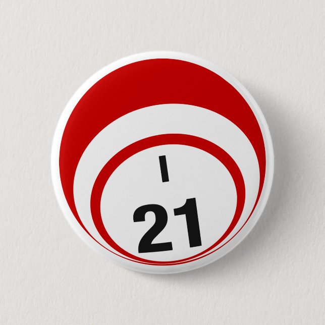 Badge Rond 5 Cm Bouton I21 Bingo Ball (Devant)