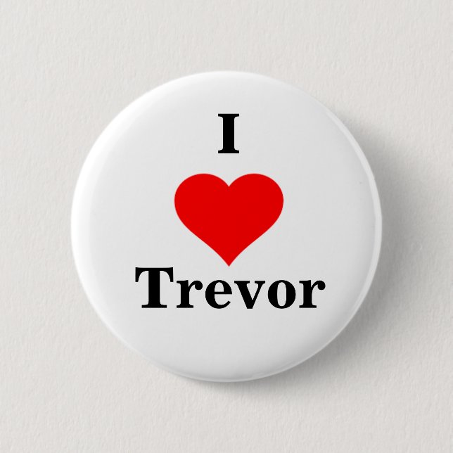 Badge Rond 5 Cm Bouton I Heart Trevor (Devant)