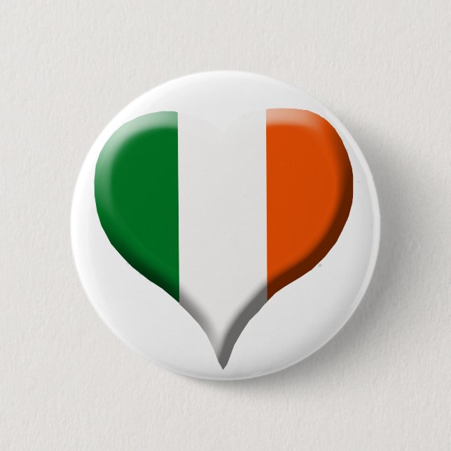 Badge Rond 5 Cm Bouton I Love Ireland (Devant)