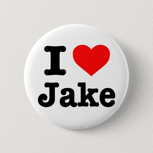Badge Rond 5 Cm Bouton "I love Jake" (Devant)