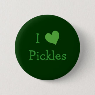 Badge Rond 5 Cm Bouton I Love Pickles