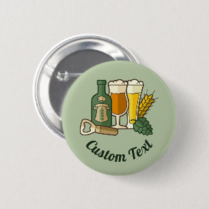 Badge Rond 5 Cm Bouton Icônes de bière