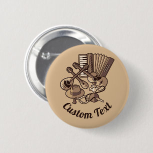 Badge Rond 5 Cm Bouton Icônes Rebetiko