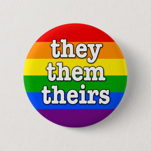 Badge Rond 5 Cm bouton "ils/eux/les leurs"