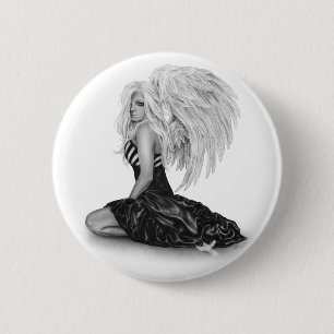Badge Rond 5 Cm Bouton imparfait d'ange