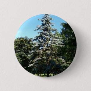 Badge Rond 5 Cm Bouton impeccable bleu