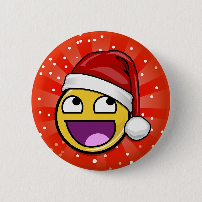 Badge Rond 5 Cm Bouton impressionnant de Père Noël de Noël de (Devant)