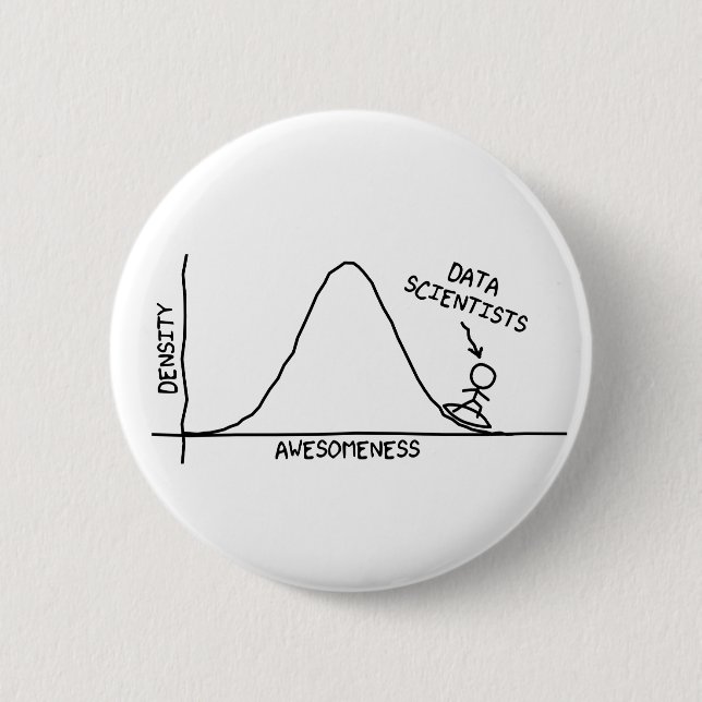 Badge Rond 5 Cm Bouton impressionnant de scientifiques de données (Devant)