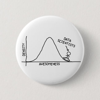 Badge Rond 5 Cm Bouton impressionnant de scientifiques de données