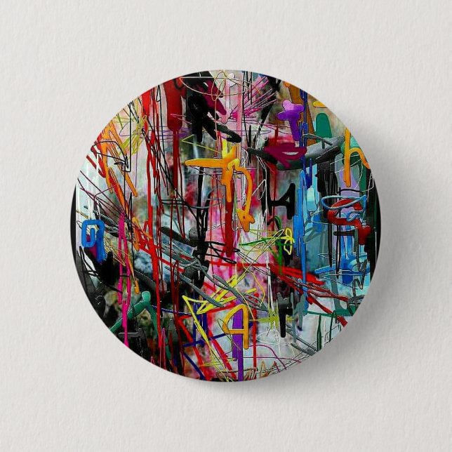 Badge Rond 5 Cm Bouton imprimé élégant (Devant)