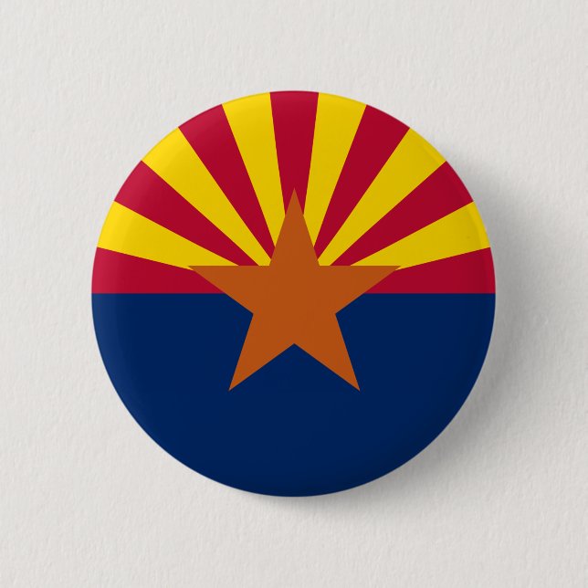 Badge Rond 5 Cm Bouton Indicateur de l'état de l'Arizona (Devant)