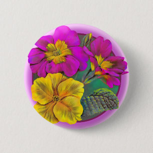 Badge Rond 5 Cm Bouton/insigne de beaux-arts de primevère