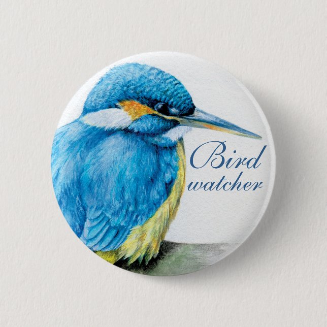 Badge Rond 5 Cm Bouton/insigne d'observateur d'oiseau de (Devant)