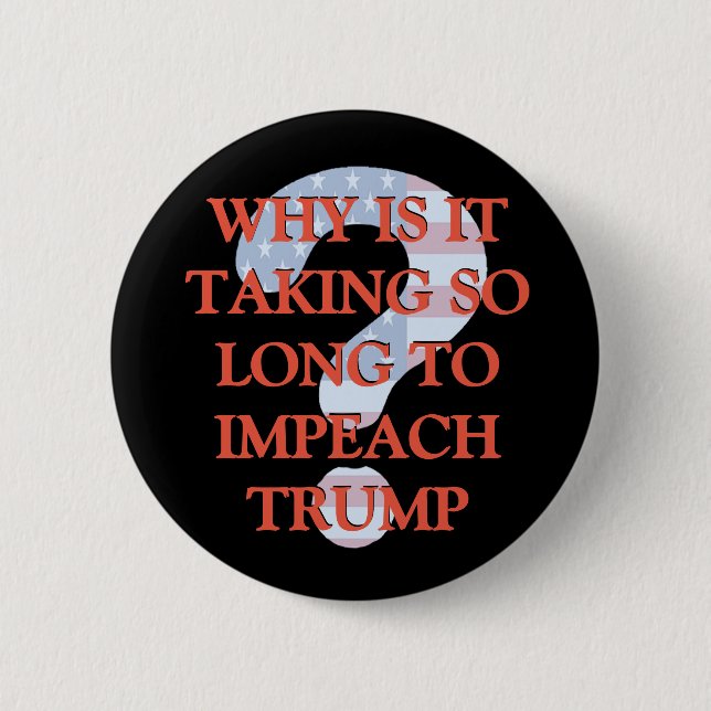Badge Rond 5 Cm Bouton Interdire Donald Trump Point d'interrogatio (Devant)