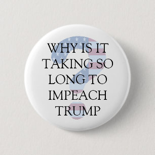 Badge Rond 5 Cm Bouton Interdire Donald Trump Point d'interrogatio