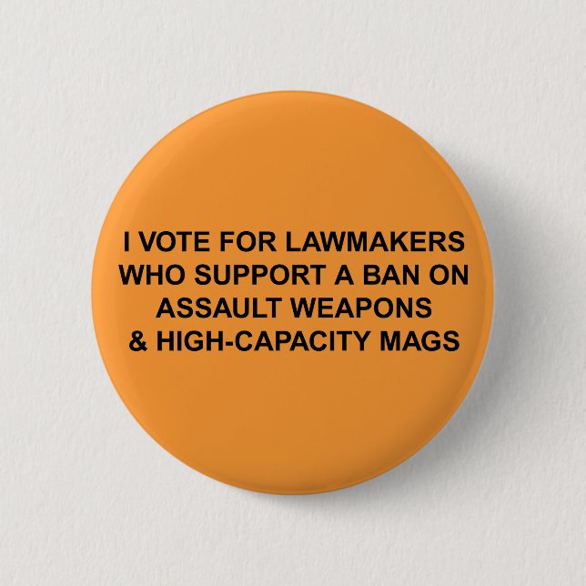 Badge Rond 5 Cm Bouton Interdire les armes d'attaque (Devant)