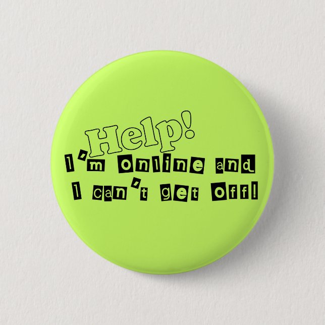 Badge Rond 5 Cm Bouton Internet Junkie (Devant)