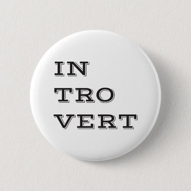 Badge Rond 5 Cm Bouton Introvert (Devant)