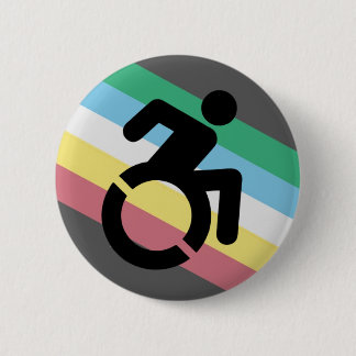 Badge Rond 5 Cm Bouton Invalidité de la fierté