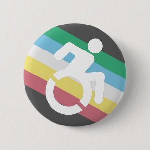 Badge Rond 5 Cm Bouton Invalidité de la fierté