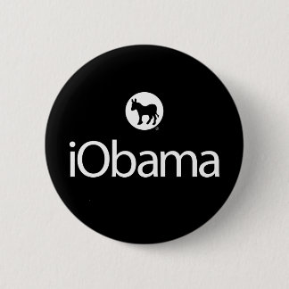 Badge Rond 5 Cm Bouton iObama