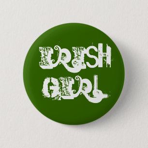 Badge Rond 5 Cm Bouton irlandais fille