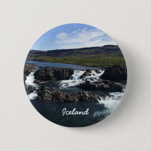 Badge Rond 5 Cm Bouton Islande