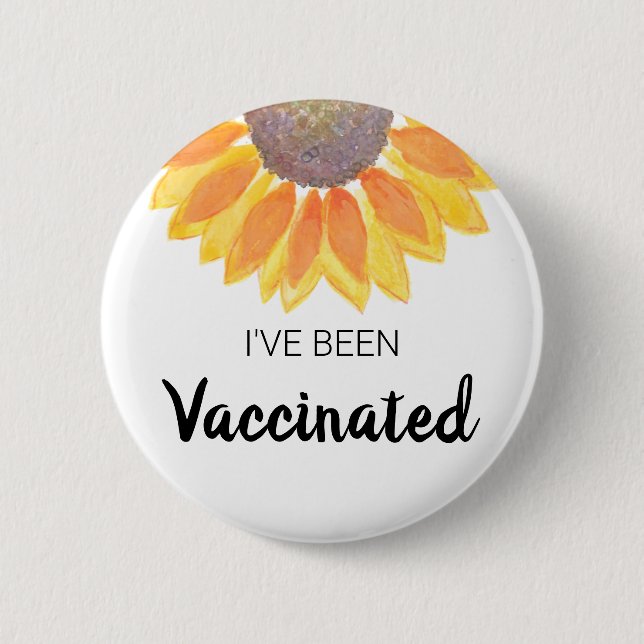 Badge Rond 5 Cm Bouton J'ai été vacciné (Devant)