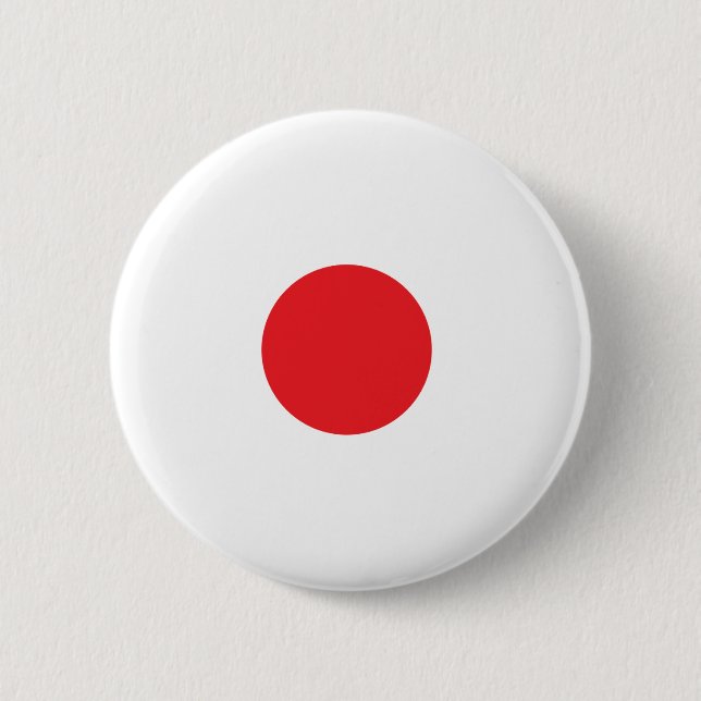Badge Rond 5 Cm Bouton japonais de drapeau (Devant)