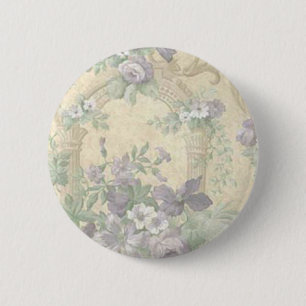 Badge Rond 5 Cm Bouton Jardin de fleurs violettes
