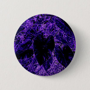 Badge Rond 5 Cm Bouton jaune éléphant plus profond violet