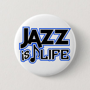 Badge Rond 5 Cm Bouton Jazz