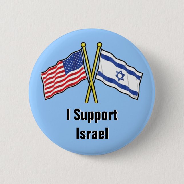Badge Rond 5 Cm Bouton Je soutiens Israël (Devant)